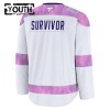 Lasten Pelipaita Custom Utah Hockey Club Fanatics Hockey Fights Cancer Practice Valkoinen
